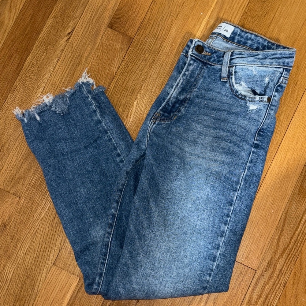 Women's Blue Distressed Jeans